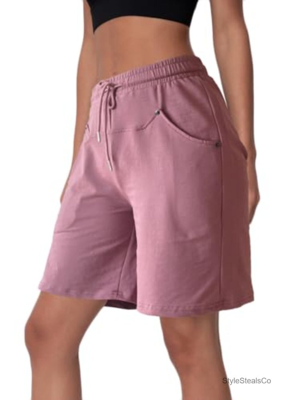 Women's Cotton Sweat Shorts Loose Athletic Drawstring Lounge Running Shorts 3